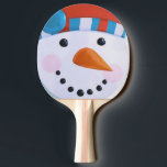 Raquete De Ping Pong Neve Carrot Nose Winter Christmas<br><div class="desc">Neve Carrot Nose de inverno Com olhos de carvão e sorriso.  Com o chapéu.  Perfeito para o frio e a época de férias</div>