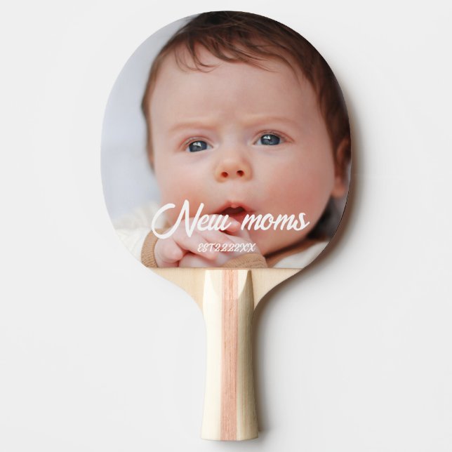 Raquete De Ping Pong New moms custom baby photo (Frente)