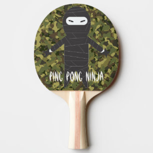Raquete De Ping Pong Ninja Funny Smack Talk, Camo Divertido