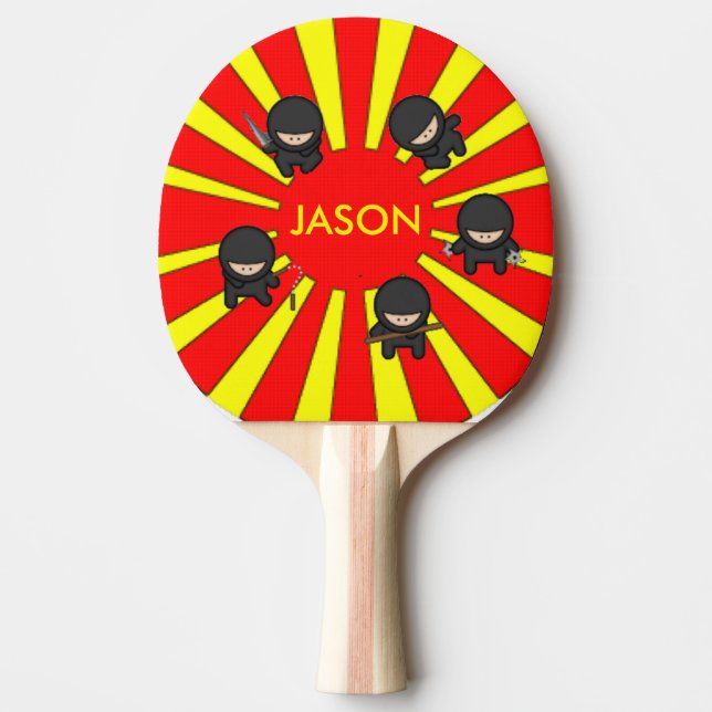 Raquete De Ping Pong Ninjas bonito (Frente)