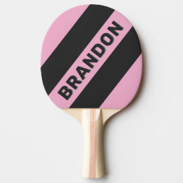 Raquete De Ping Pong Noite Retrorna Cor-de-Rosa Três faixas Negrito com