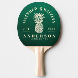 Raquete De Ping Pong Noiva Tropical de Abacaxi Verde Esmeralda