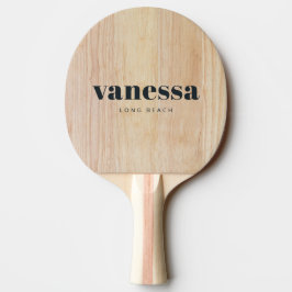 Raquete De Ping Pong Nome Clássico Moderno Minimalista em Madeira de Fr