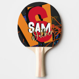 Raquete De Ping Pong Nome colorido do Tênis de mesa