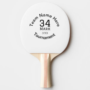 Raquete De Ping Pong Nome da equipe aqui adicione nome e texto do ano d