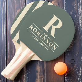 Raquete De Ping Pong Nome Da Família E Cinzas De Aquecimento Inicial De