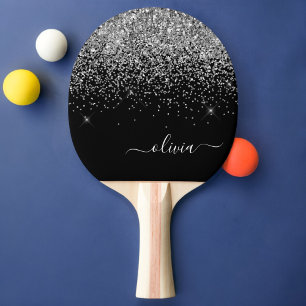 Raquete De Ping Pong Nome da Rapariga do Script de Largura Preta do Sil