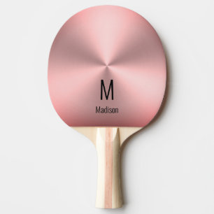 Raquete De Ping Pong Nome de aparência e monograma de metal com tinta r