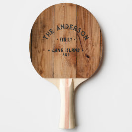 Raquete De Ping Pong Nome de Família Vintage Litoral Maple Corte Grosso