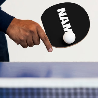 Raquete De Ping Pong Nome de iniciais minimalista personalizável