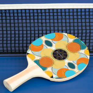 Raquete De Ping Pong Nome de Personalização do Padrão de Abstrato Color