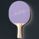Raquete De Ping Pong Nome de Script Lilac de Lavanda Elegante Personali<br><div class="desc">Paddle Pong Personalizado com Nome de Script Lilac de Lavanda Elegante</div>