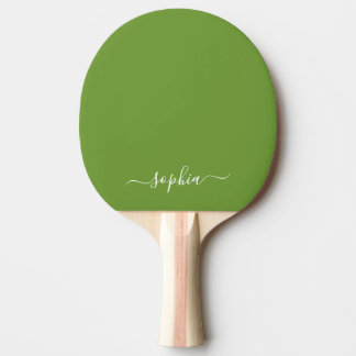 Raquete De Ping Pong Nome de Tipografia Personalizada Vermelho Atrás