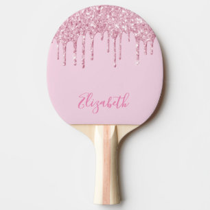 Raquete De Ping Pong Nome do drillter cor-de-rosa embebido