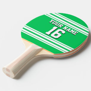 Raquete De Ping Pong Nome do Número Personalizado da Equipe White do Em