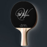 Raquete De Ping Pong Nome do Script Legal do Monograma Moderno do Gift<br><div class="desc">Festa de casamento Oferece aos Padrinhos de casamento Padrinho de casamento Presente Monograma Moderno Nome do Script Legal Ping Pong Paddle, que corresponde à Mesa Pong da Cerveja listada nesta loja. Clique em personalizar este modelo para personalizá-lo com o monograma Inicial, o primeiro nome e a data do casamento rápida...</div>