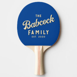 Raquete De Ping Pong Nome e Ano da Família Retro Real de Meados do Sécu