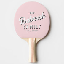 Nome e Ano da Família Retro Rosa Sussurro Meados d