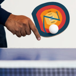 Raquete De Ping Pong Nome Inicial Moderno Elegante Do Quic Monograma