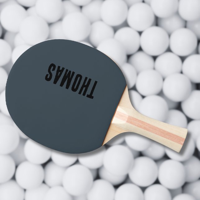 Raquete De Ping Pong Nome Mínimo Personalizado da Cinza de Carvão (Criador carregado)