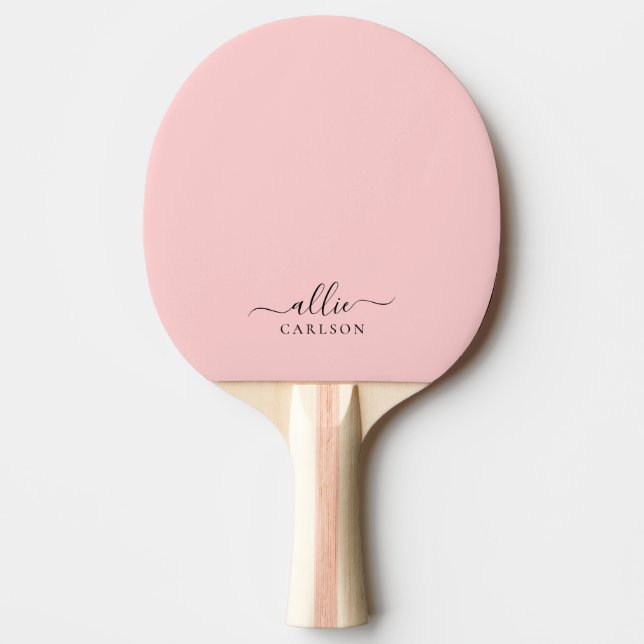 Raquete De Ping Pong Nome Moderno Rosa Rosa Cinza-Rosa Cinza-Rosa Cinza (Frente)