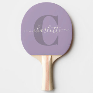 Raquete De Ping Pong Nome Monograma Personalizado em Letra de Cursiva R