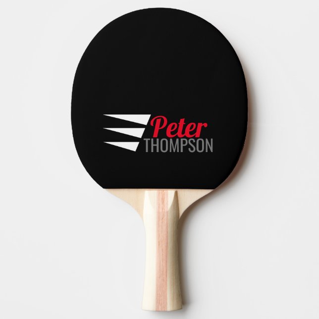 Raquete De Ping Pong nome & na moda simples BLACK (Frente)