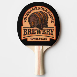 Raquete De Ping Pong Nome Personalizado Brewery do barril de cerveja de