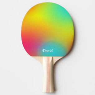 Raquete De Ping Pong Nome personalizado colorido
