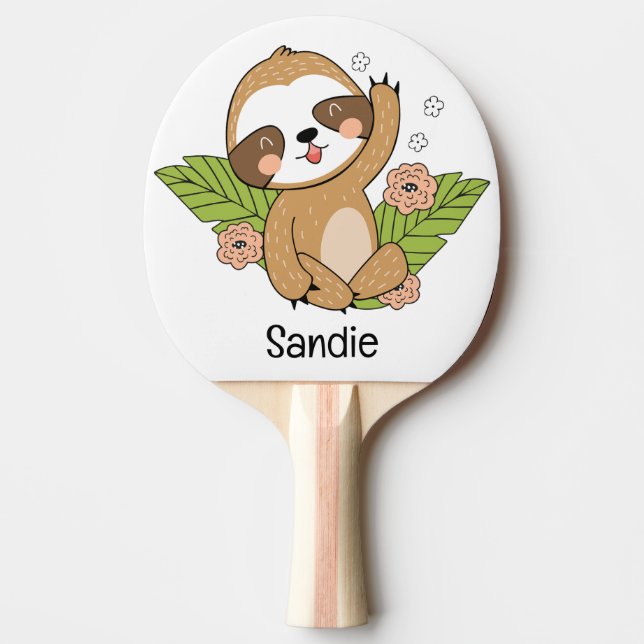 Raquete De Ping Pong Nome Personalizado da Largura do Bebê (Frente)