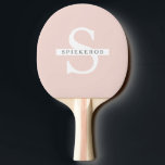 Raquete De Ping Pong Nome Personalizado de Beleza Rosa do Pastel Modern<br><div class="desc">Nome Personalizado de Beleza Rosa do Pastel Moderno</div>