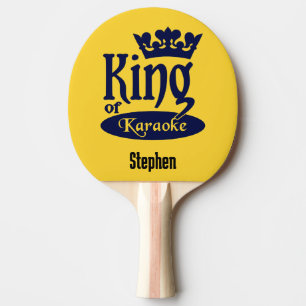 Raquete De Ping Pong Nome personalizado e rei colorido de Karaoke