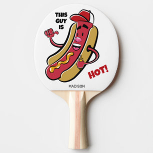 Raquete De Ping Pong Nome personalizado e texto quente