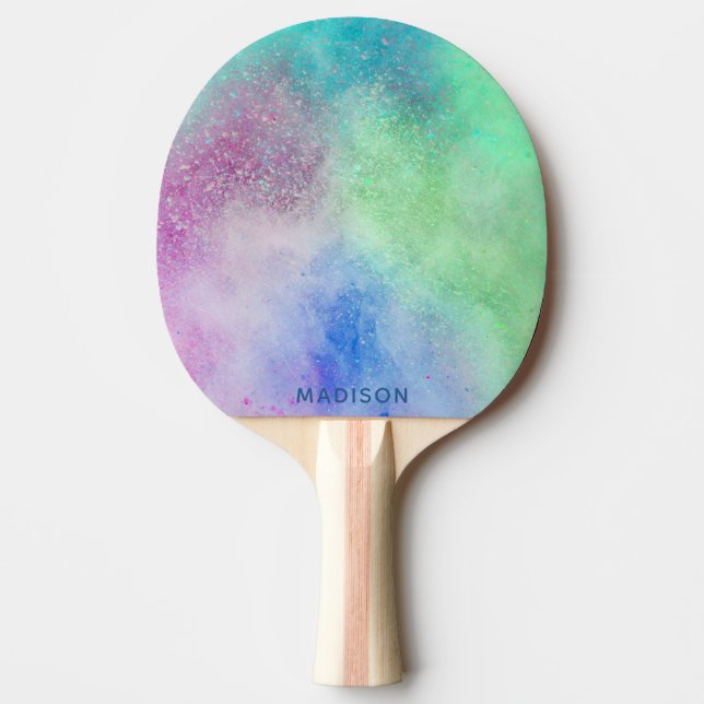 Raquete De Ping Pong Nome personalizado Explosão de cor (Frente)