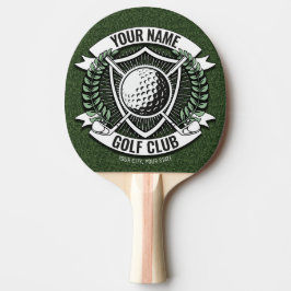 Raquete De Ping Pong Nome Personalizado Golfer Golf Club Turf Clubhouse