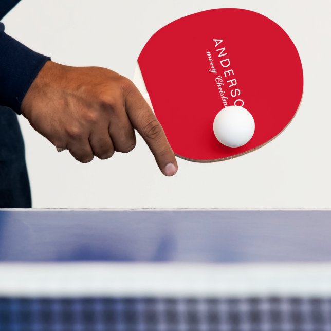 Raquete De Ping Pong Nome Personalizado Natal Alegre Natal (Insitu)