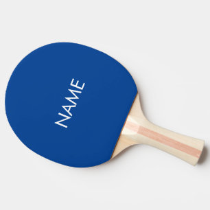 Raquete De Ping Pong Nome personalizado texto monograma branco mínimo a