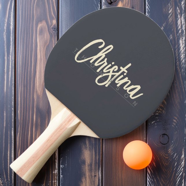 Raquete De Ping Pong Nome Pintado da Cinza Mediterrânica Moderna do séc (Criador carregado)