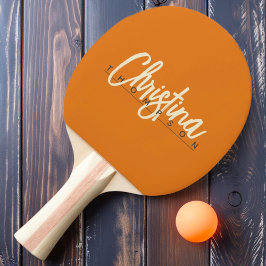 Raquete De Ping Pong Nome Pintado de Citrino Quente em Estilo Moderno d