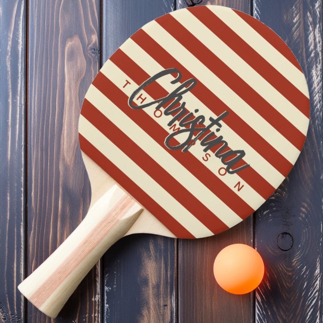 Raquete De Ping Pong Nome Pintado de Siena Queimada no Polo do Século m (Criador carregado)