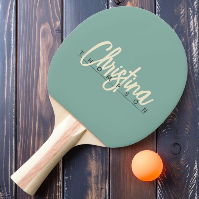 Raquete De Ping Pong Nome Pintado do Recife Aqua Moderno do Século médi (Criador carregado)