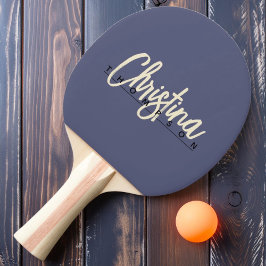 Raquete De Ping Pong Nome Pintado Lavanda Estilo Moderno de Meados do S