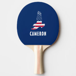 Raquete De Ping Pong Nome USA Flag American Eagle America 4 De Julho