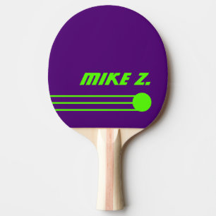 Raquete De Ping Pong Nome verde ácido personalizado personalizado em ro