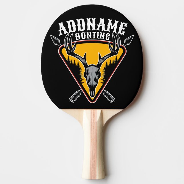 Raquete De Ping Pong NOMES ADD Caçador de Elk Caveira Grandes Caçadores (Frente)