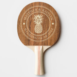 Raquete De Ping Pong Nomes de Casamento Abacaxi Madeira Olmo