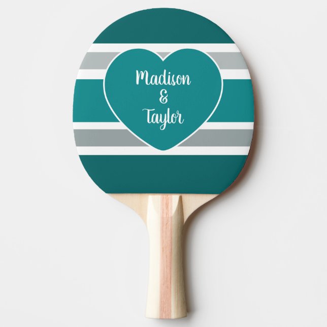 Raquete De Ping Pong Nomes feitos sob encomenda das listras & do (Frente)