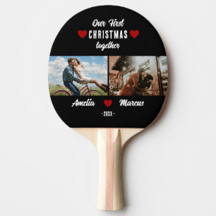 Raquete De Ping Pong Nosso Primeiro Natal Juntos 2 Fotos Lembrança