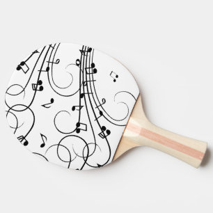 Raquete De Ping Pong Notas de música do rico