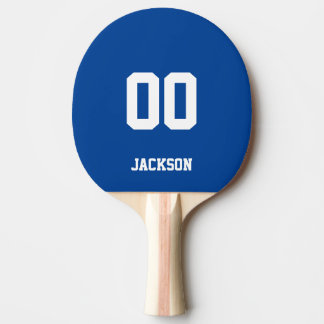 Raquete De Ping Pong Número de Nome Personalizado Azul